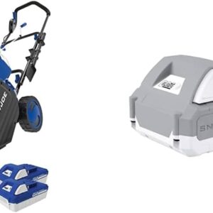 Snow Joe 48V 18-inch Single-Stage Cordless Snow Blower W/ Headlight, Brushless 1200W Motor, 2 x 4.0-Ah Batteries & Charger