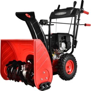 PowerSmart 24" 212cc Gas Snow Blowerwith Self Propelled, Electric Start