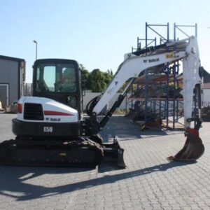 2022 BOBCAT E50 R2 MINI EXCAVATOR, 539 HRS, CAB, HEAT/AC, LONG ARM, THUMB, 49 HP