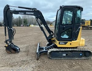 2018 John Deere 50G Mini MIDI Excavator Heat & A/C Hydraulic Thumb Dozer Blade