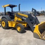 2018 John Deere 210L Landscaper Loader Tractor 4X4 Box Blade Hyd Scarifier Used